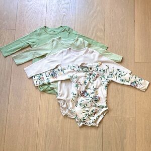 Ombré Green Onesies Set